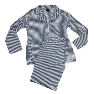 Cosabella Bella Pajama Set Women's Lg Striped Cotton Modal Long Sleeve Pants